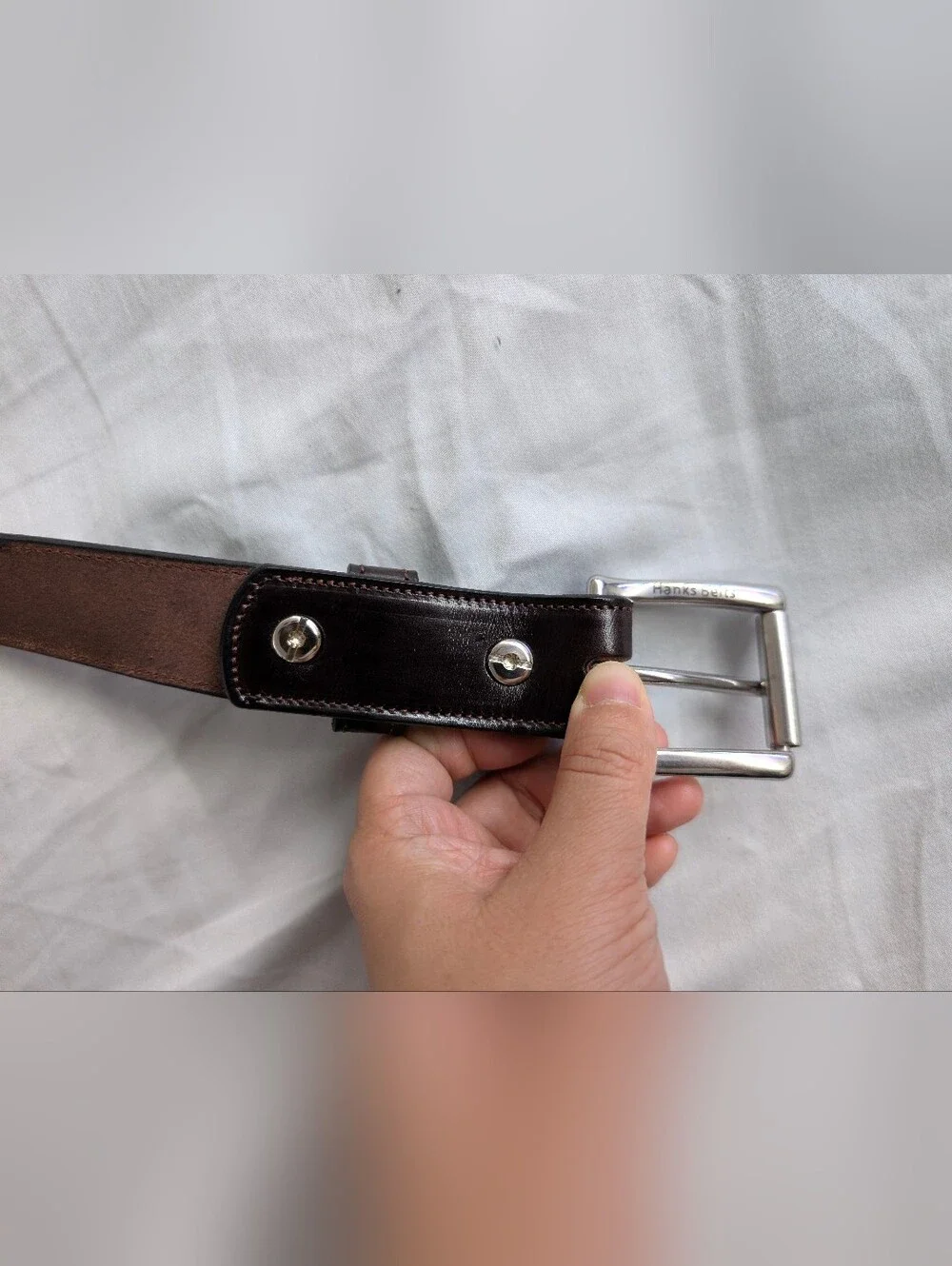 Men's Hanks Belts The Esquire Premium Dress Belt, Havana color, 1.25